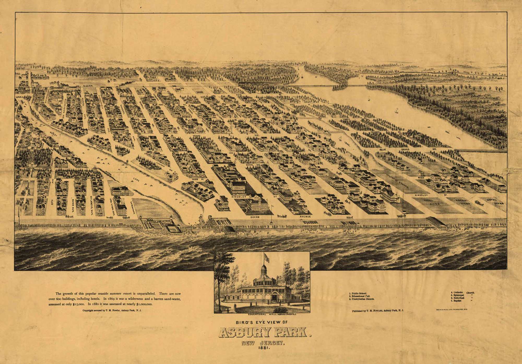 Historic Map - Asbury Park, NJ - 1881, image 1, World Maps Online
