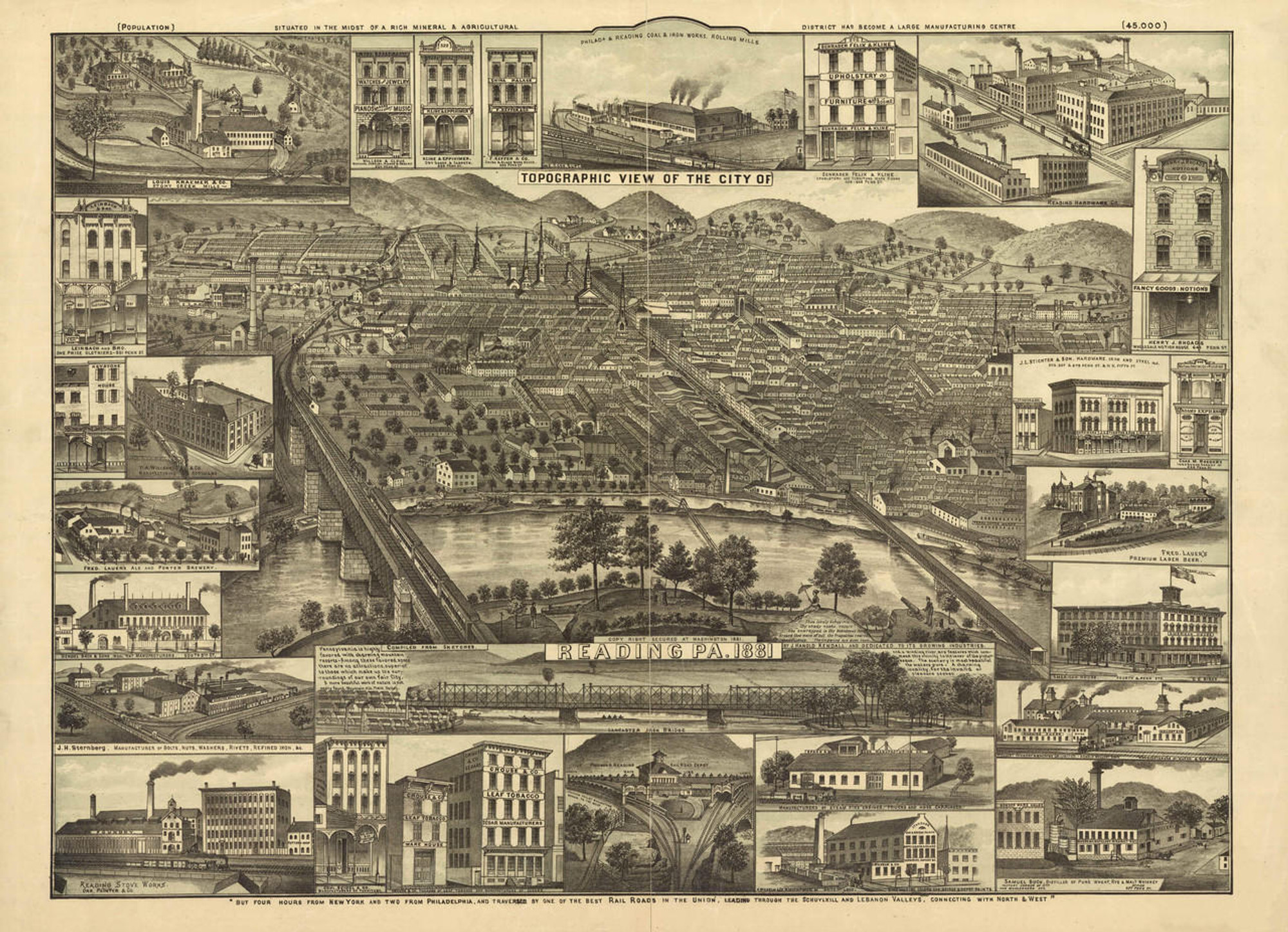 Historic Map - Reading, PA - 1881, image 1, World Maps Online