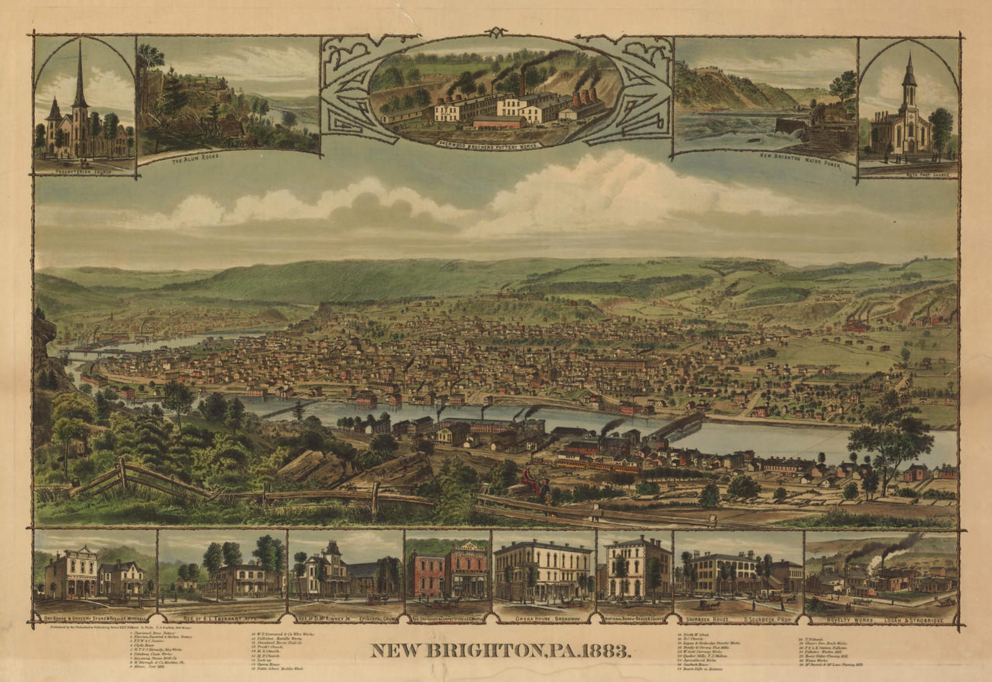 Historic Map - New Brighton, PA - 1883, image 1, World Maps Online