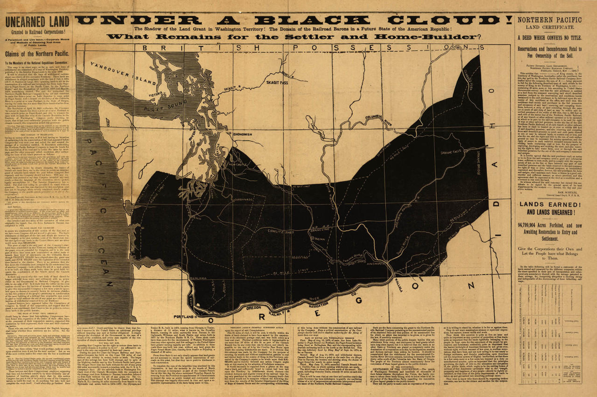 Historic Map - Washington Territory - 1883, image 1, World Maps Online