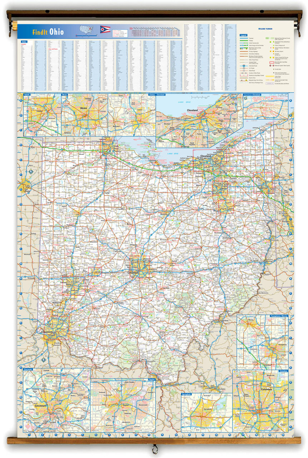 Ohio Reference Pull-Down Map, image 1, World Maps Online