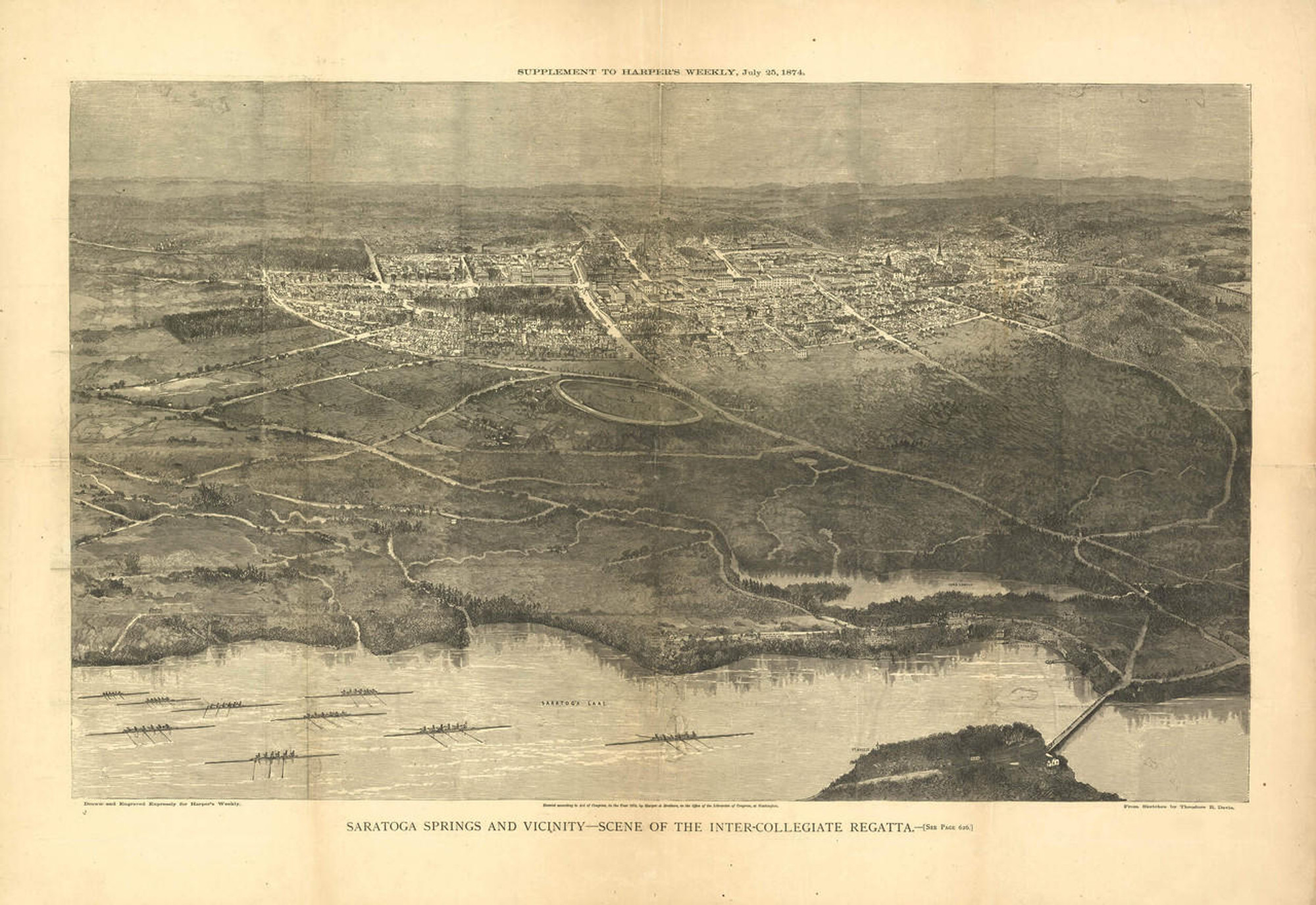 Historic Map - Saratoga Springs, NY - 1874, image 1, World Maps Online