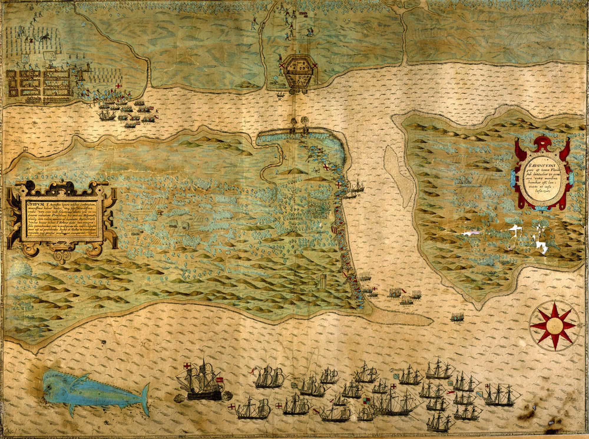Historical Map of Saint Augustine, FL - 1589, image 1, World Maps Online