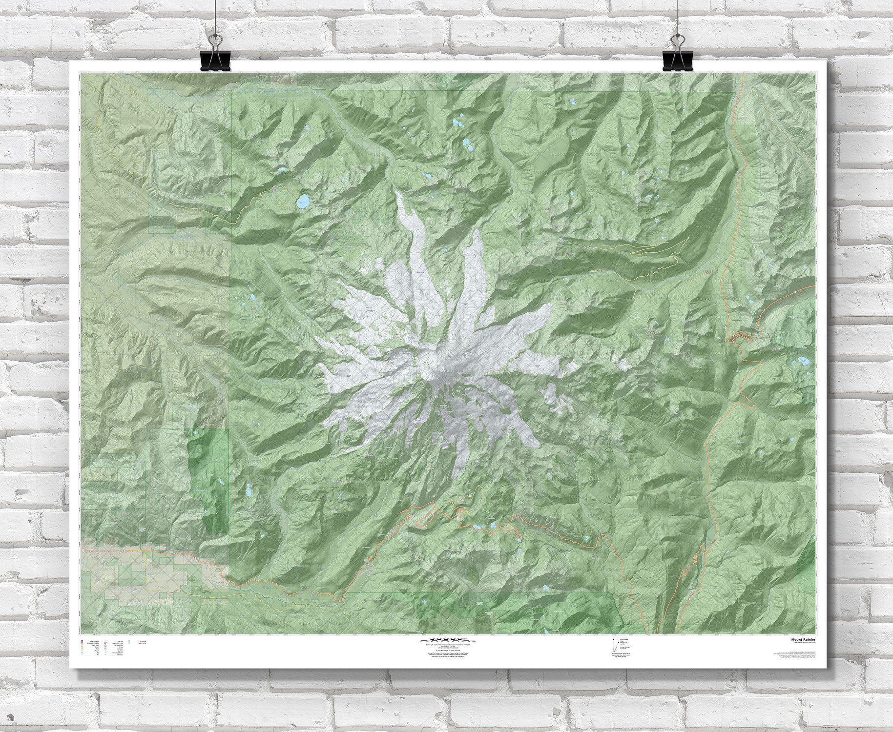 Mount Rainier Terrain Map Mount Rainier Terrain Map