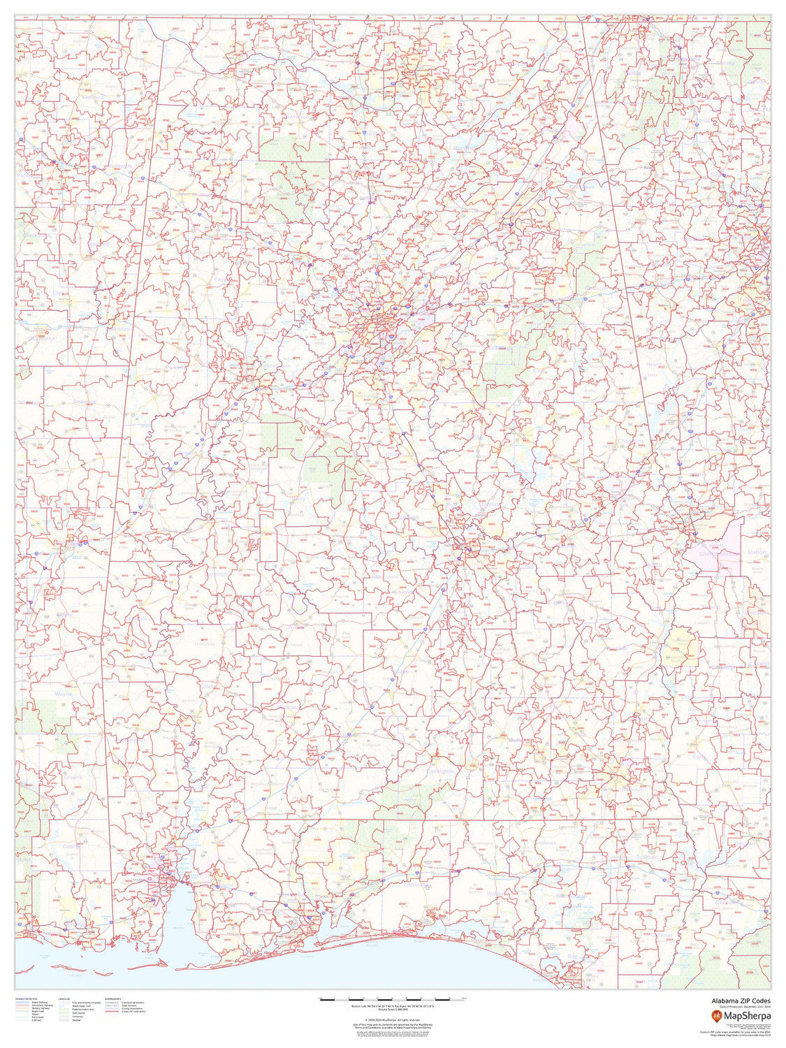 Alabama ZIP Code Map