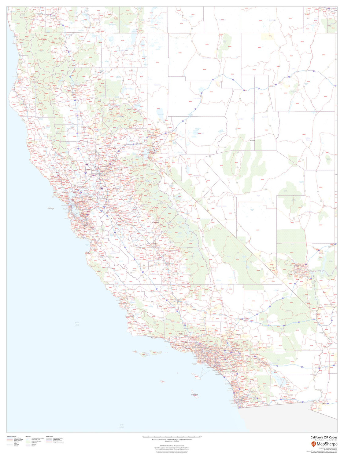 California ZIP Code Map California ZIP Code Map