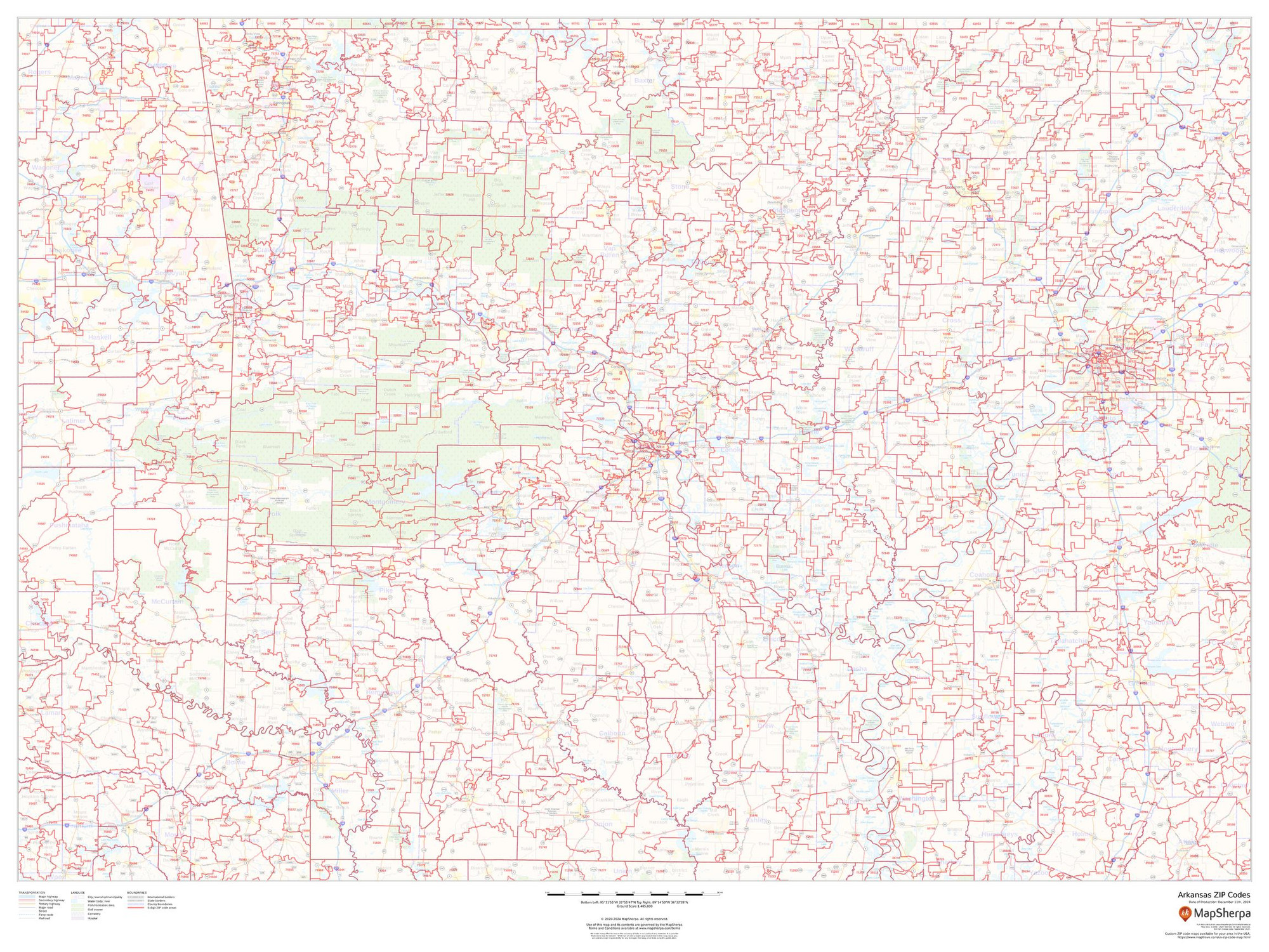 Arkansas ZIP Code Map Arkansas ZIP Code Map
