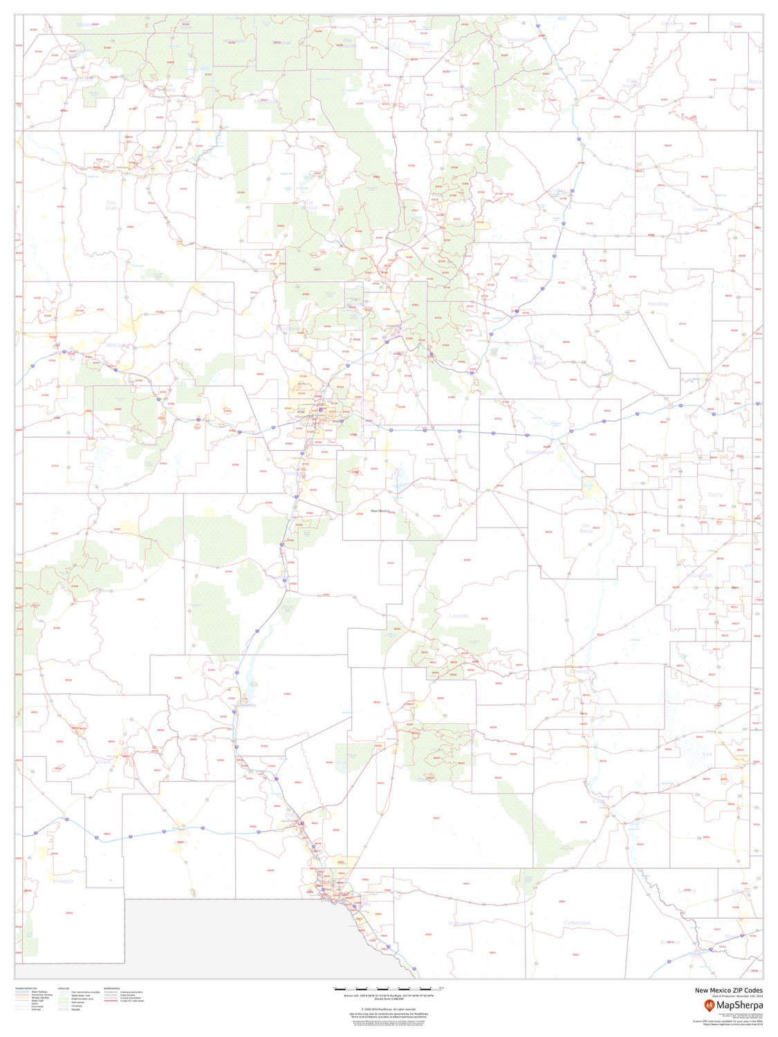 New Mexico ZIP Code Map New Mexico ZIP Code Map