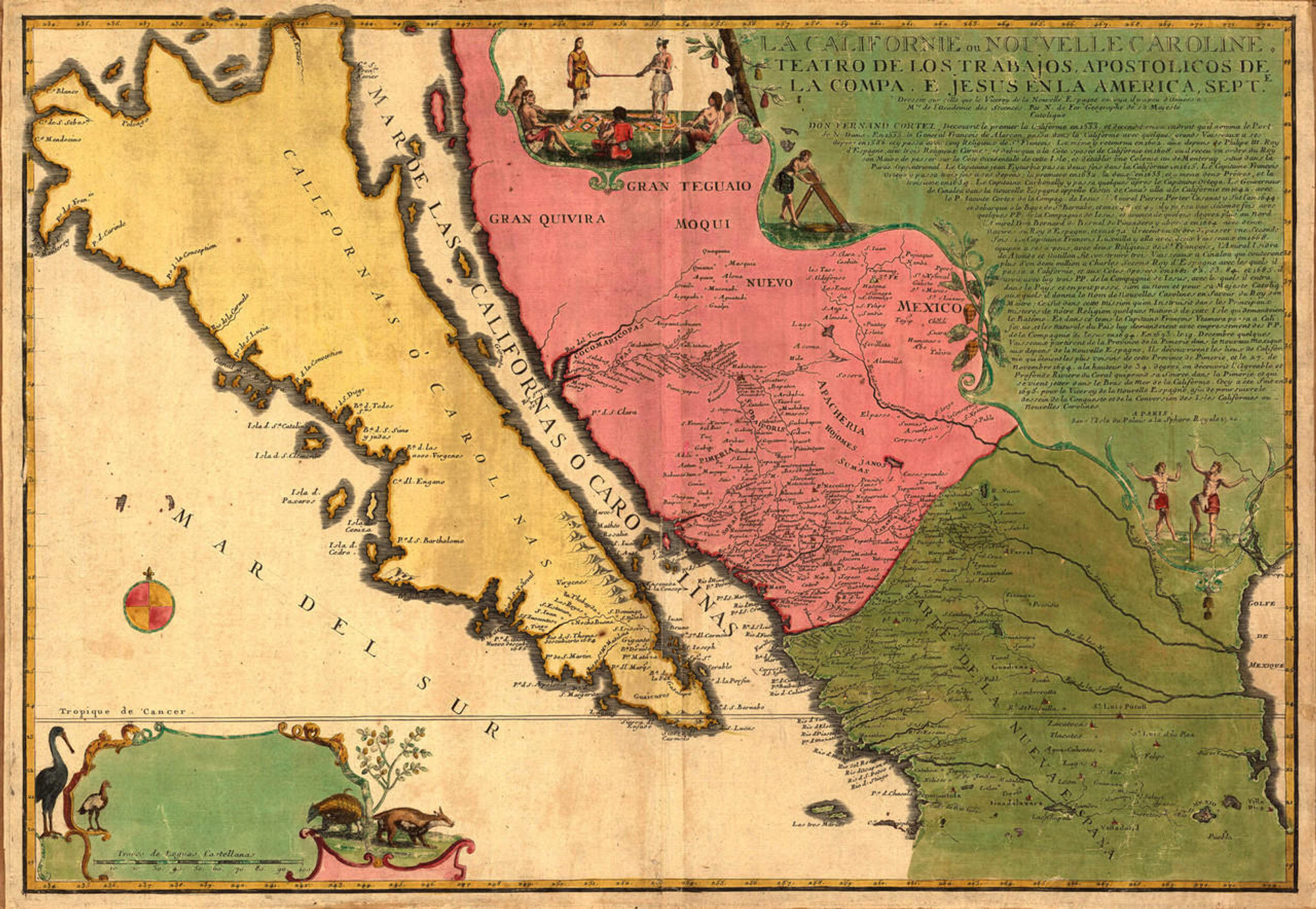 Historic Map - Mexico - Baja California - 1720, image 1, World Maps Online