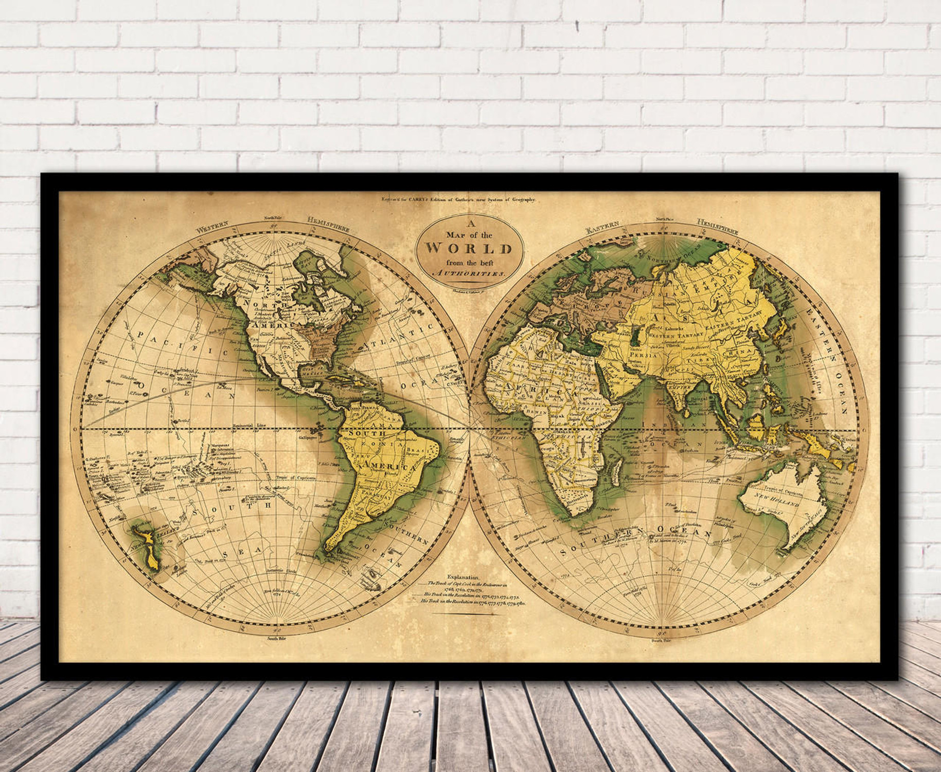Historic Map - World - 1795 - Mathew Carey, image 1, World Maps Online