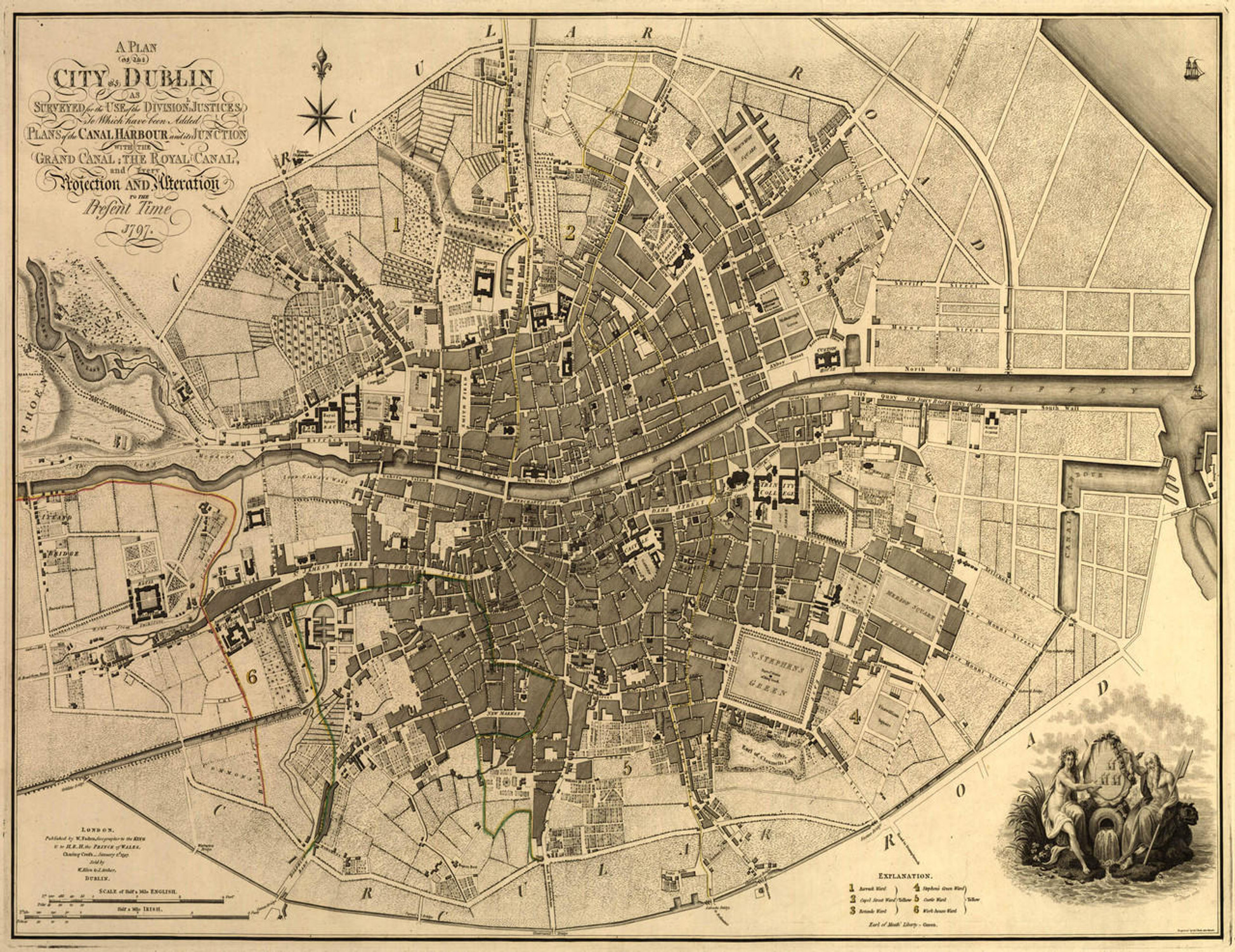 Historic Map - Dublin, Ireland - 1797, image 1, World Maps Online