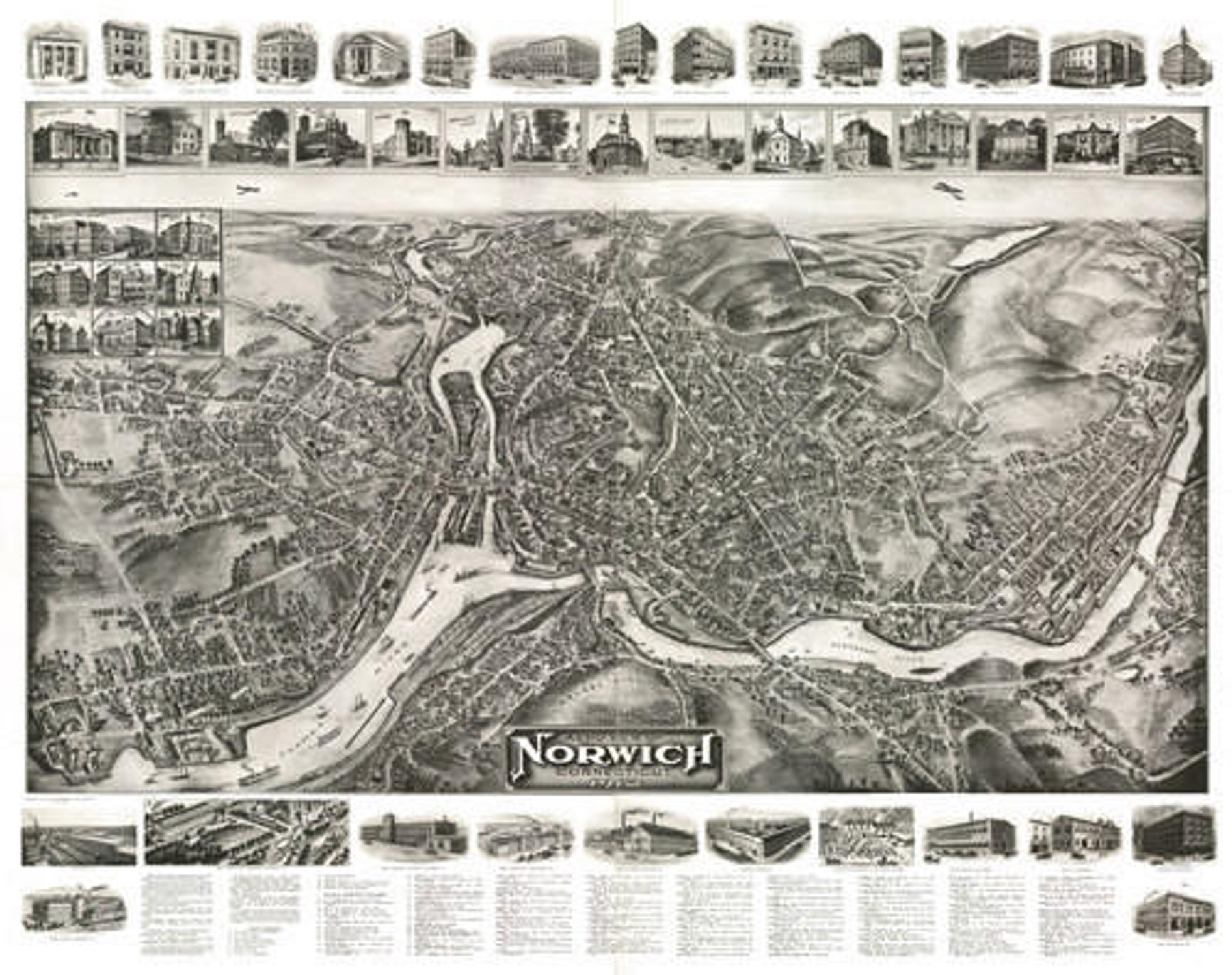 Historic Map - Norwich, CT - 1912, image 1, World Maps Online