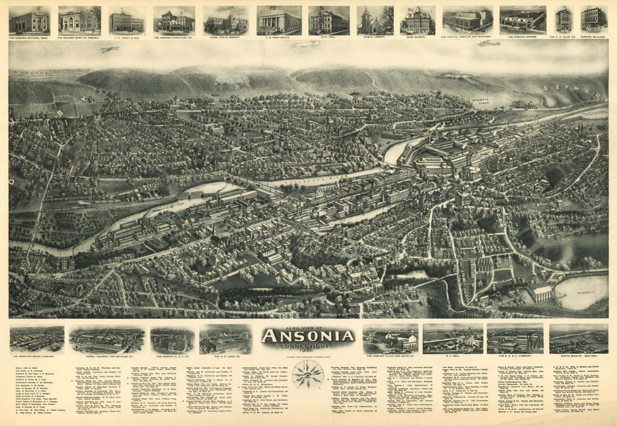 Historic Map - Ansonia, CT - 1921, image 1, World Maps Online