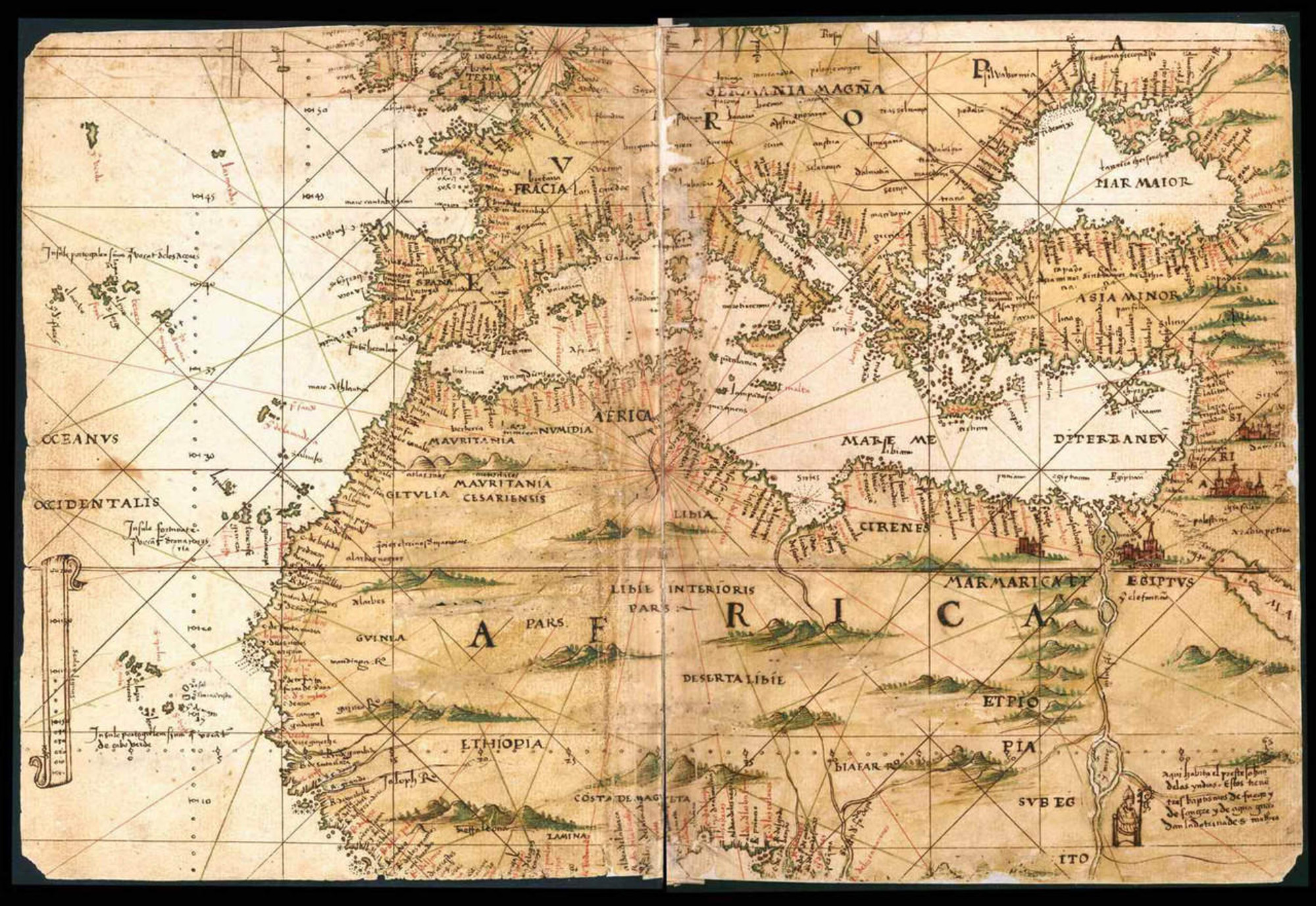 Historical Map of North Africa - General Atlas of All the Islands in the World - 1539, image 1, World Maps Online