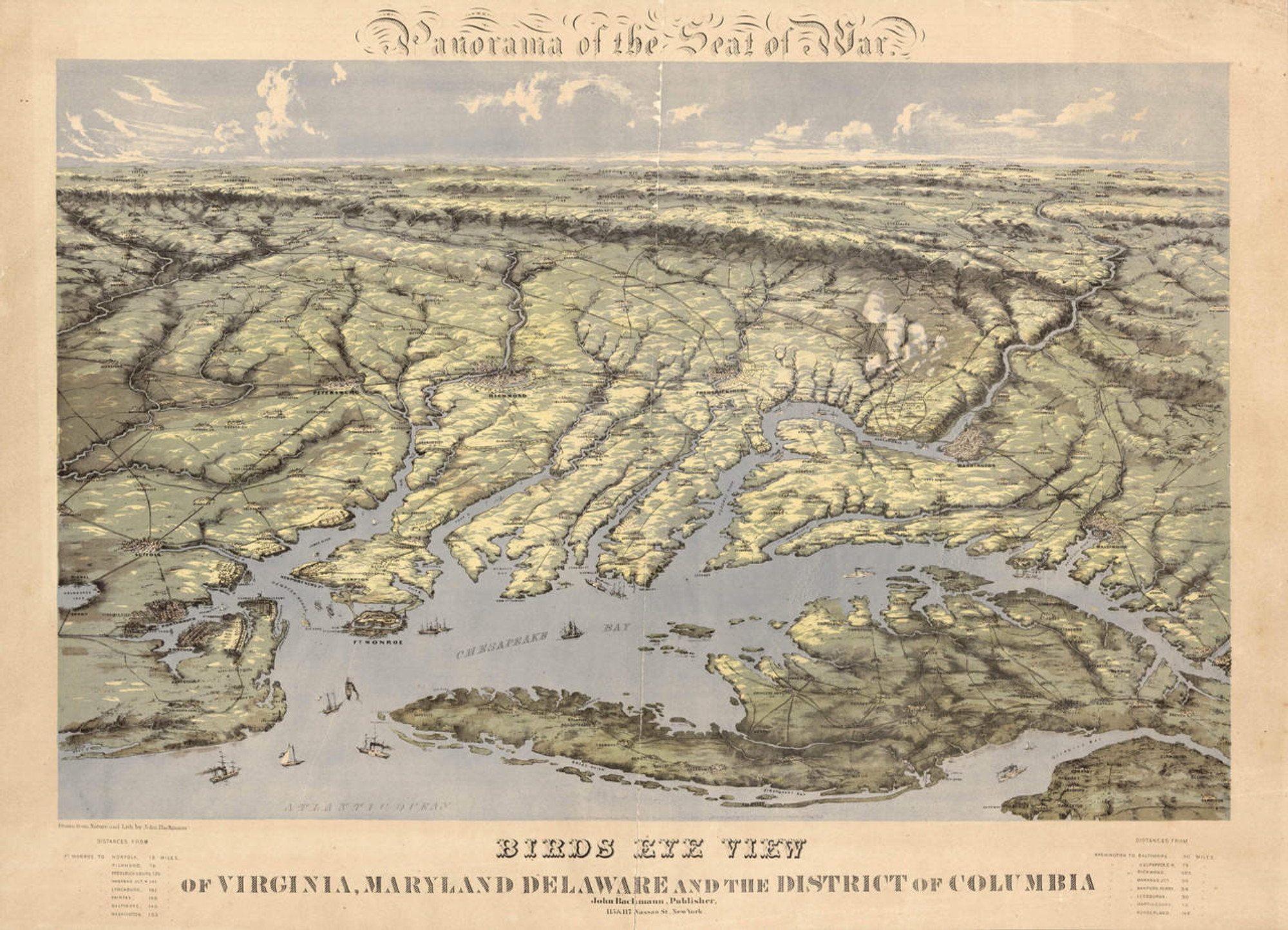 Historic Map - Civil War - Seat of War (North) - 1861, image 1, World Maps Online