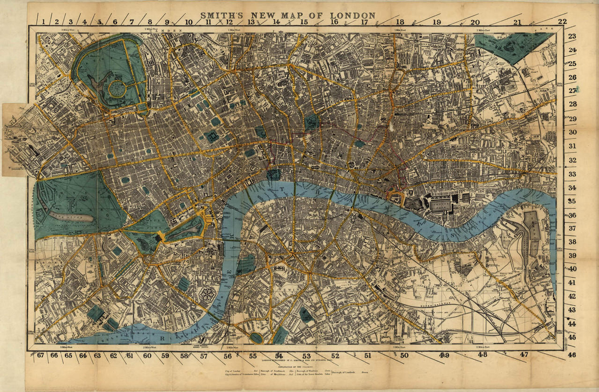 Historic Map - London, England - 1860, image 1, World Maps Online