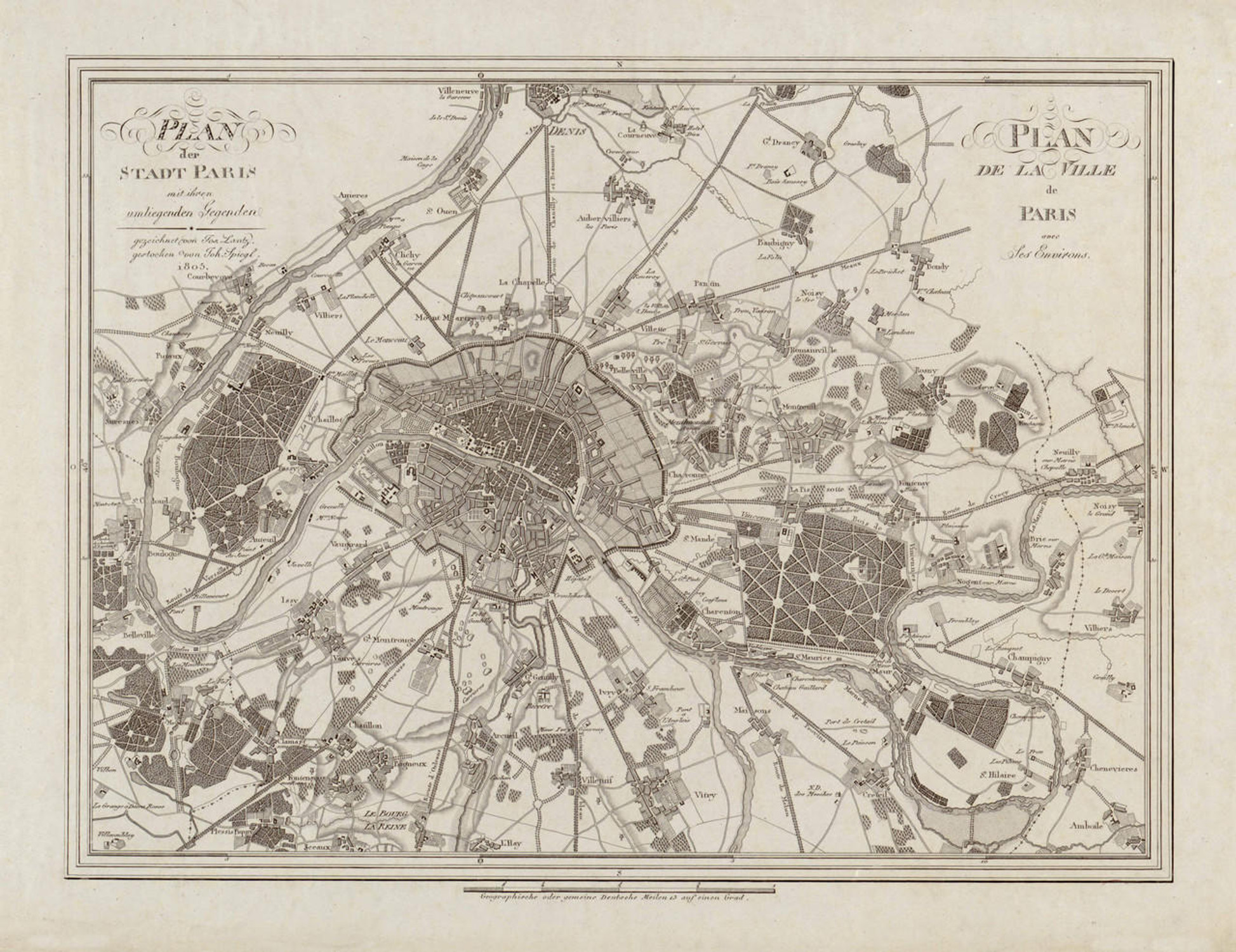 Historic Map - Paris, France - 1805, image 1, World Maps Online