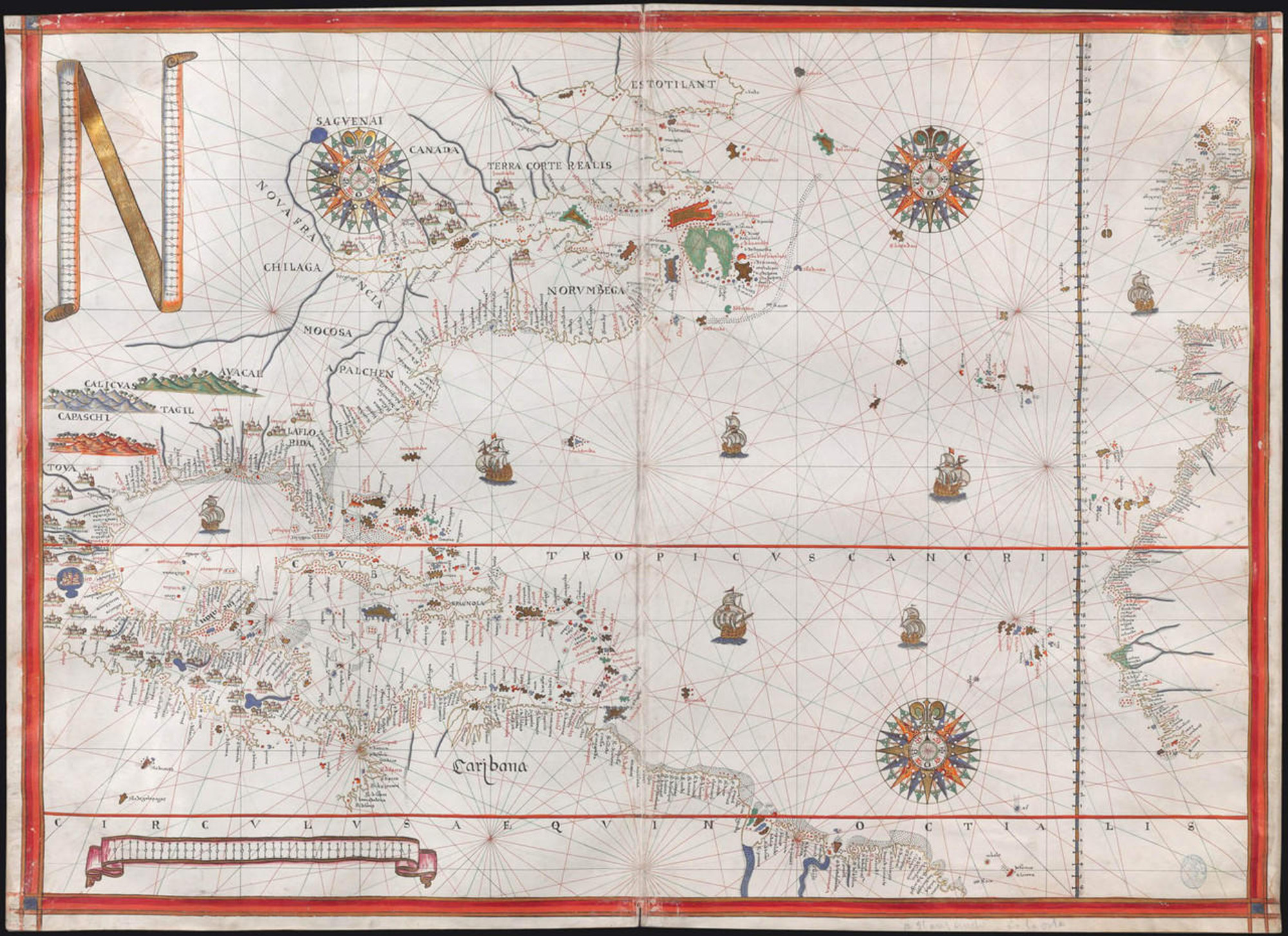 Historical Map of North America - 1587, image 1, World Maps Online