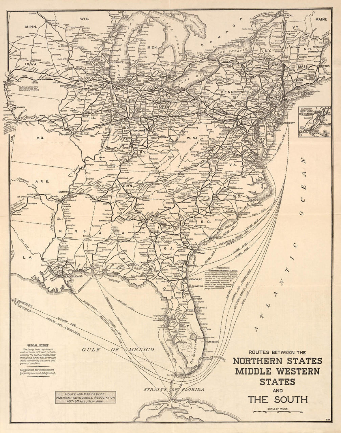 Historic Railroad Map of the Eastern United States - 1911, image 1, World Maps Online