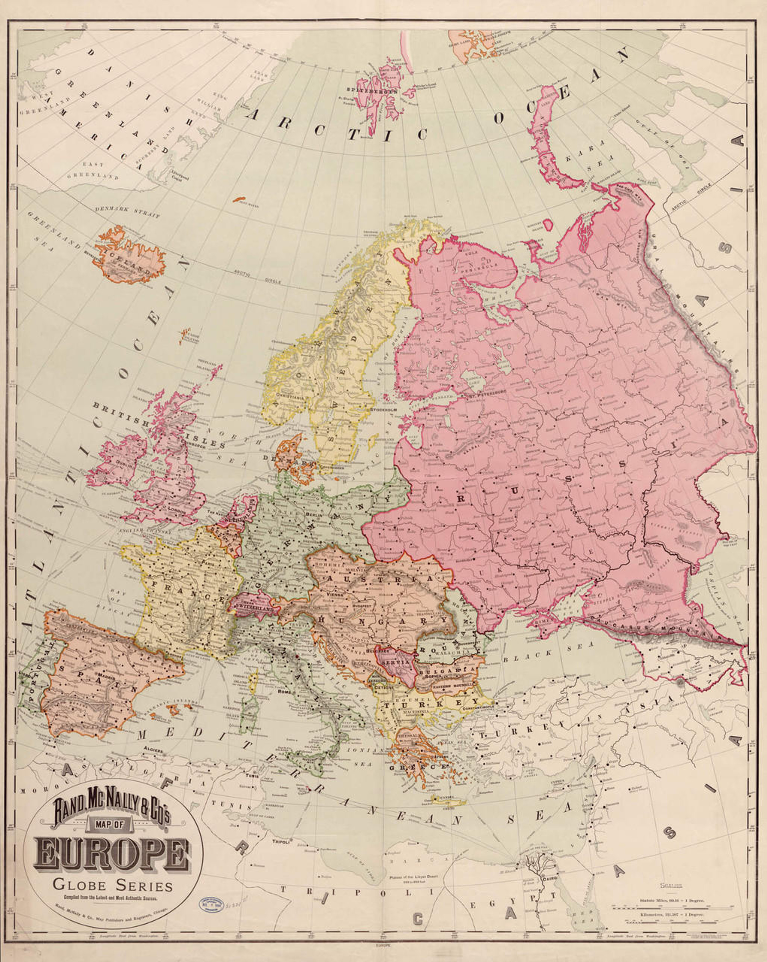 Historic Map - Europe - 1920's
