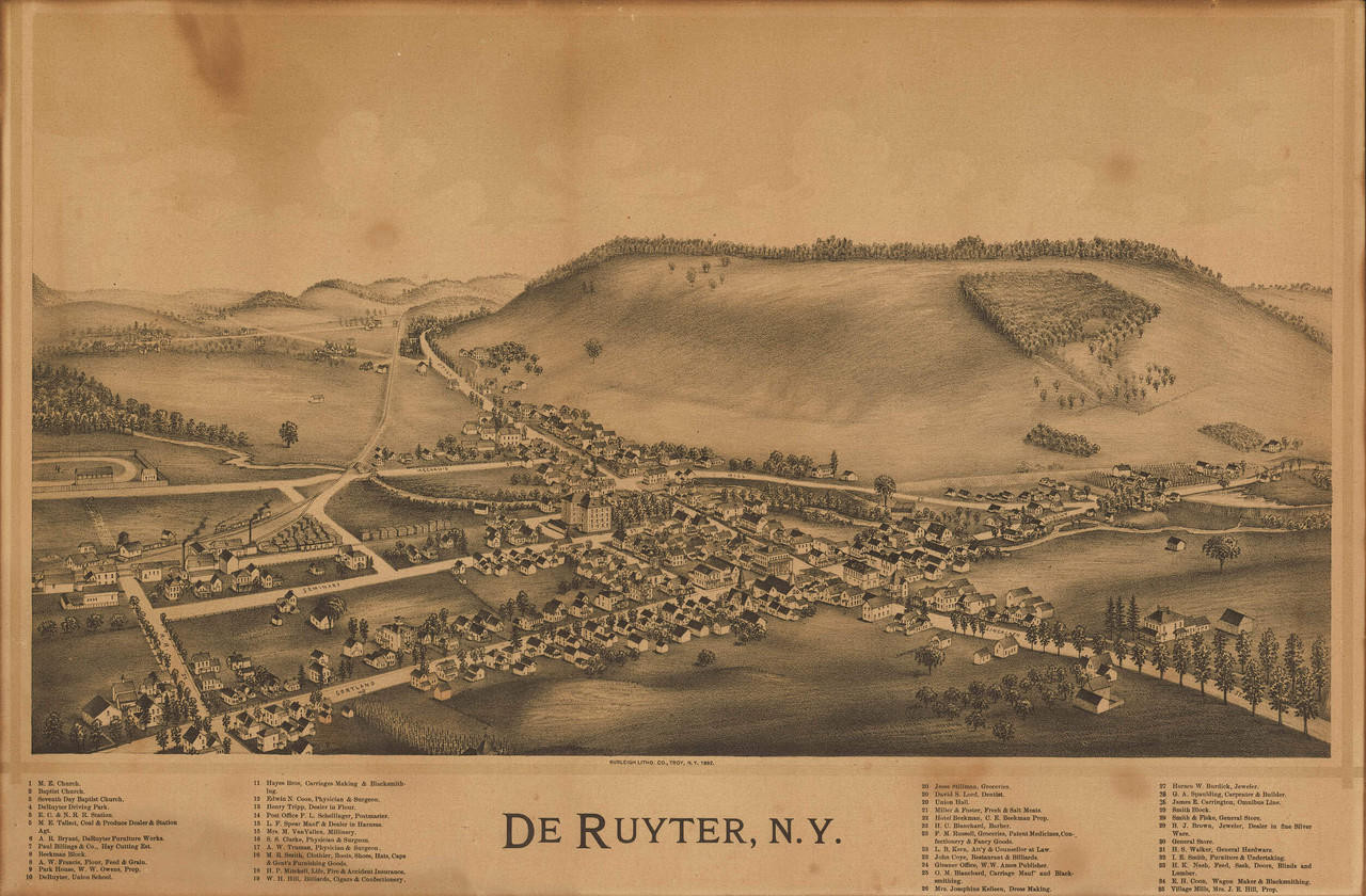 Historic Map DeRuyter, NY 1892 World Maps Online