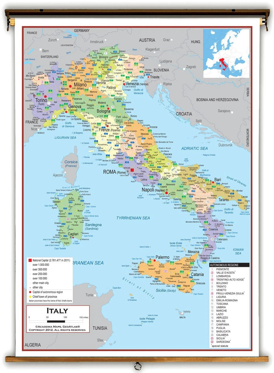Italy Map Labeled