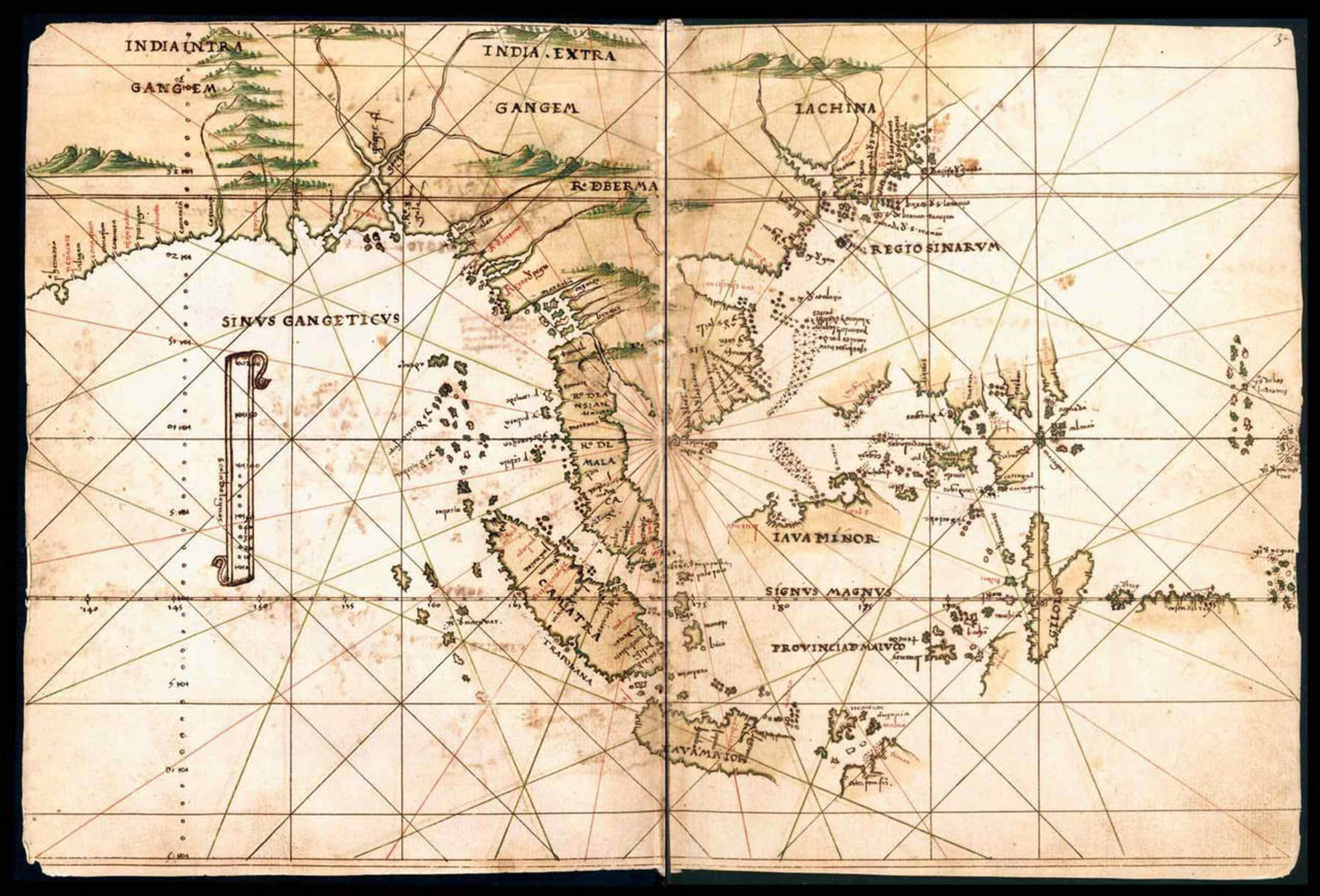 Historical Map of India & China - General Atlas of All the
