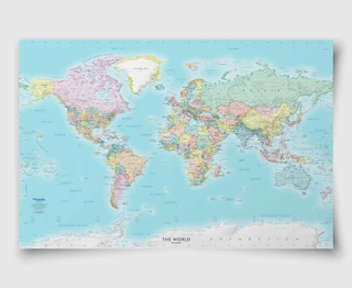 Detailed World Political Wall Map | Academia Maps