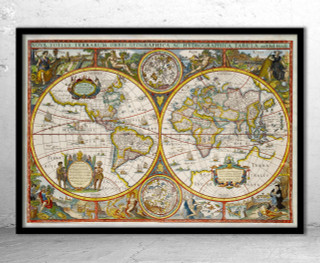 Old World Map - 1630 - Antique Reproduction Print