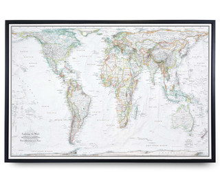 Push Pin World Map - Gall-Peters Projection