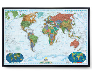 National Geographic Push Pin World Travel Map - Decorator Series