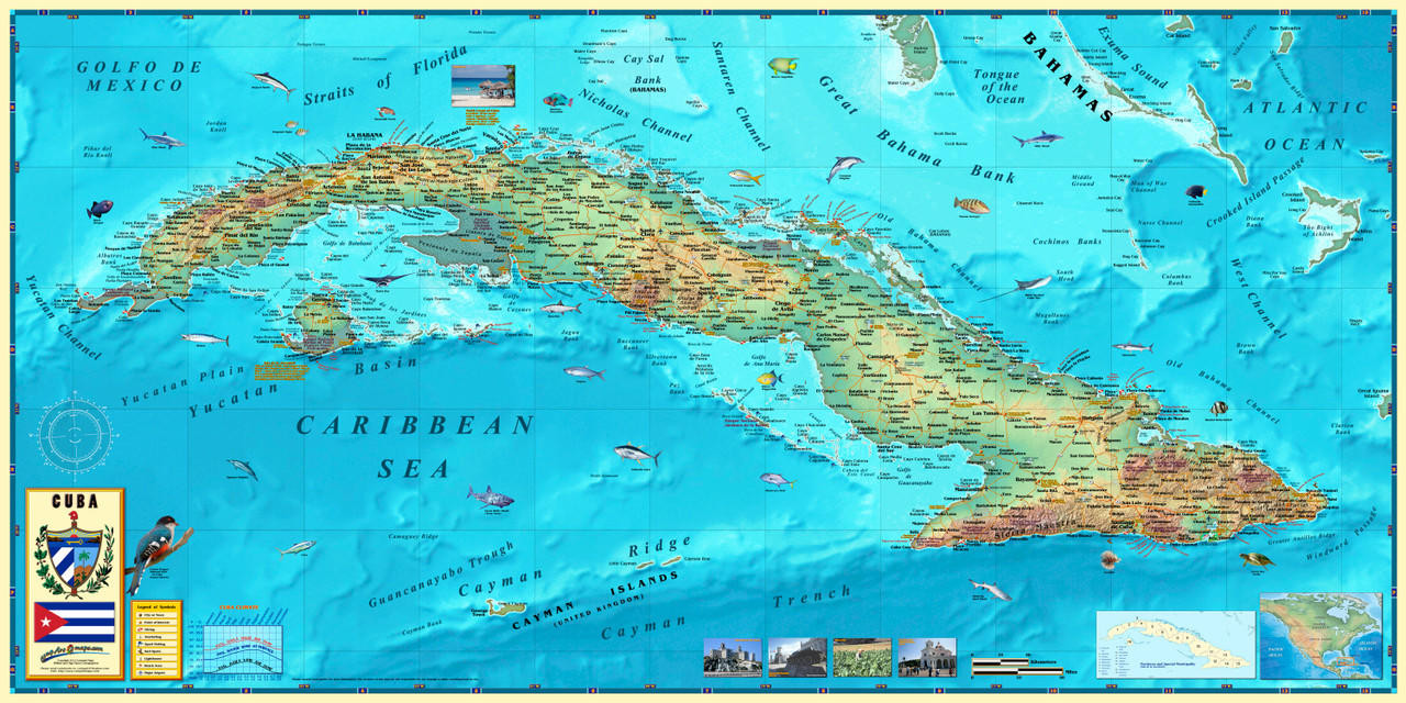 Cuba Wall Map by Compart Maps, image 2, World Maps Online
