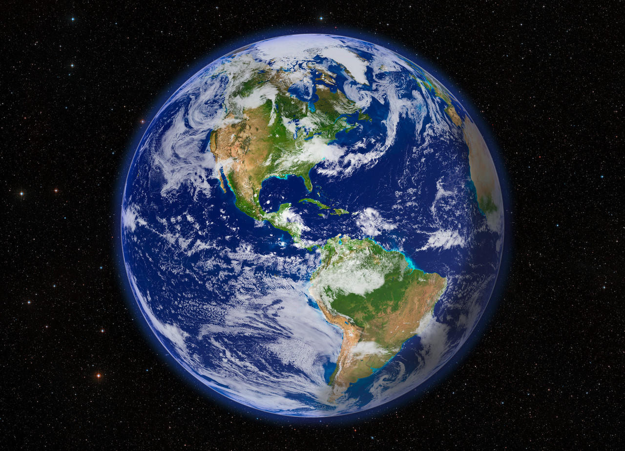 Earth From Space - Western Hemisphere - Wall Mural, image 1, World Maps Online