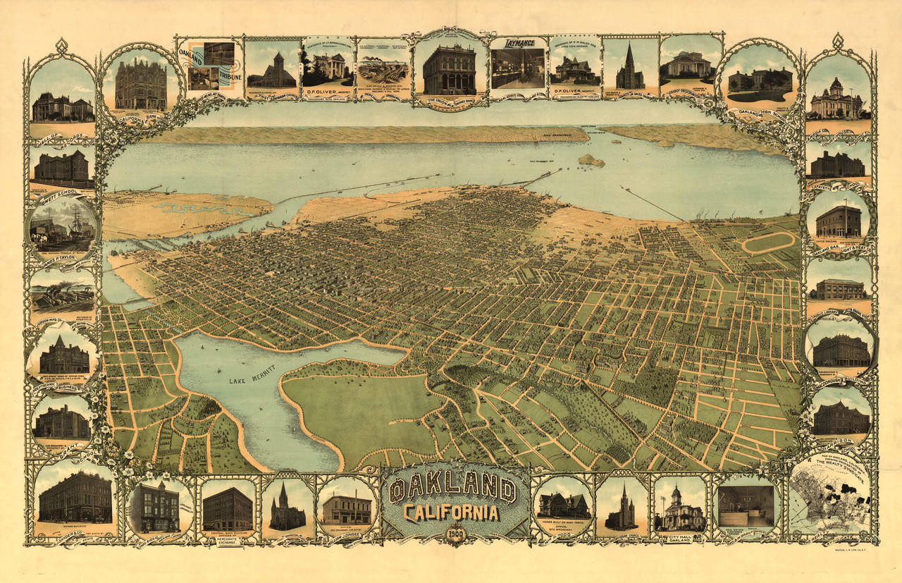 Historic Map - Oakland, CA - 1900, image 1, World Maps Online