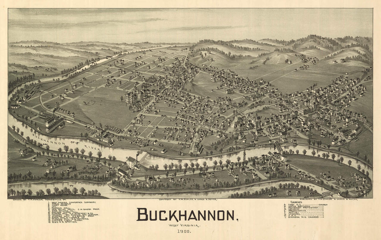 Historic Map - Buckhannon, WV - 1900, image 1, World Maps Online
