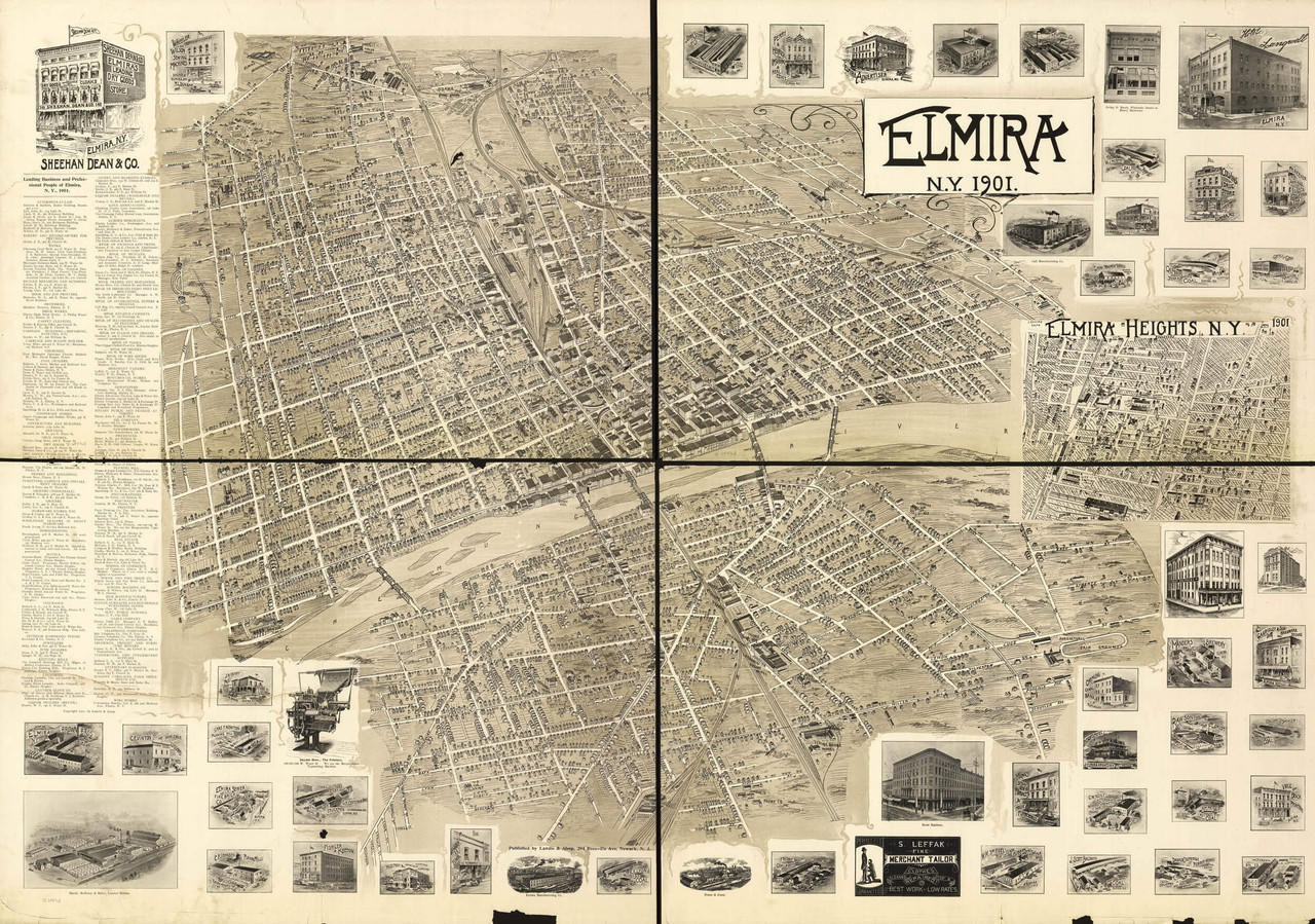 Historic Map - Elmira, NY - 1901, image 1, World Maps Online
