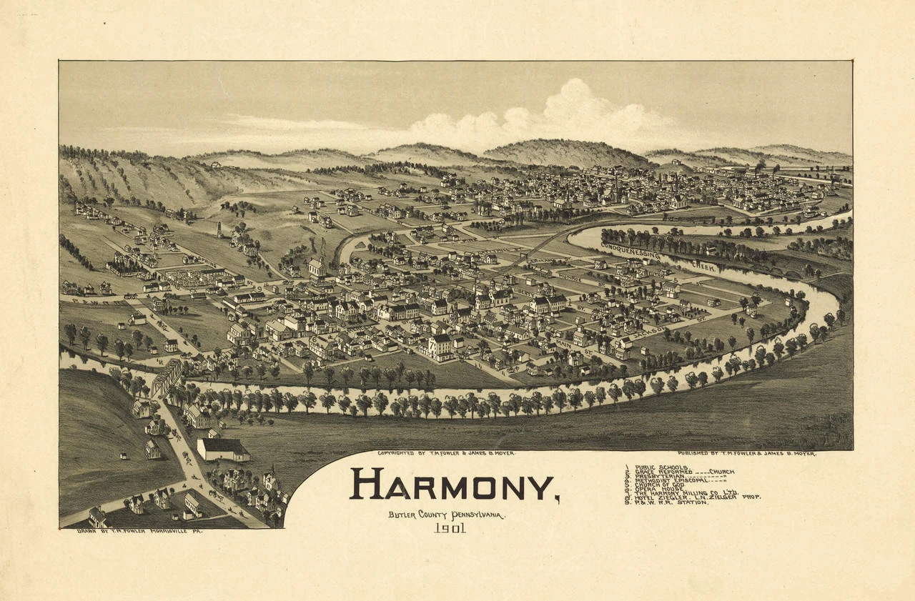 Historic Map - Harmony, PA - 1901, image 1, World Maps Online