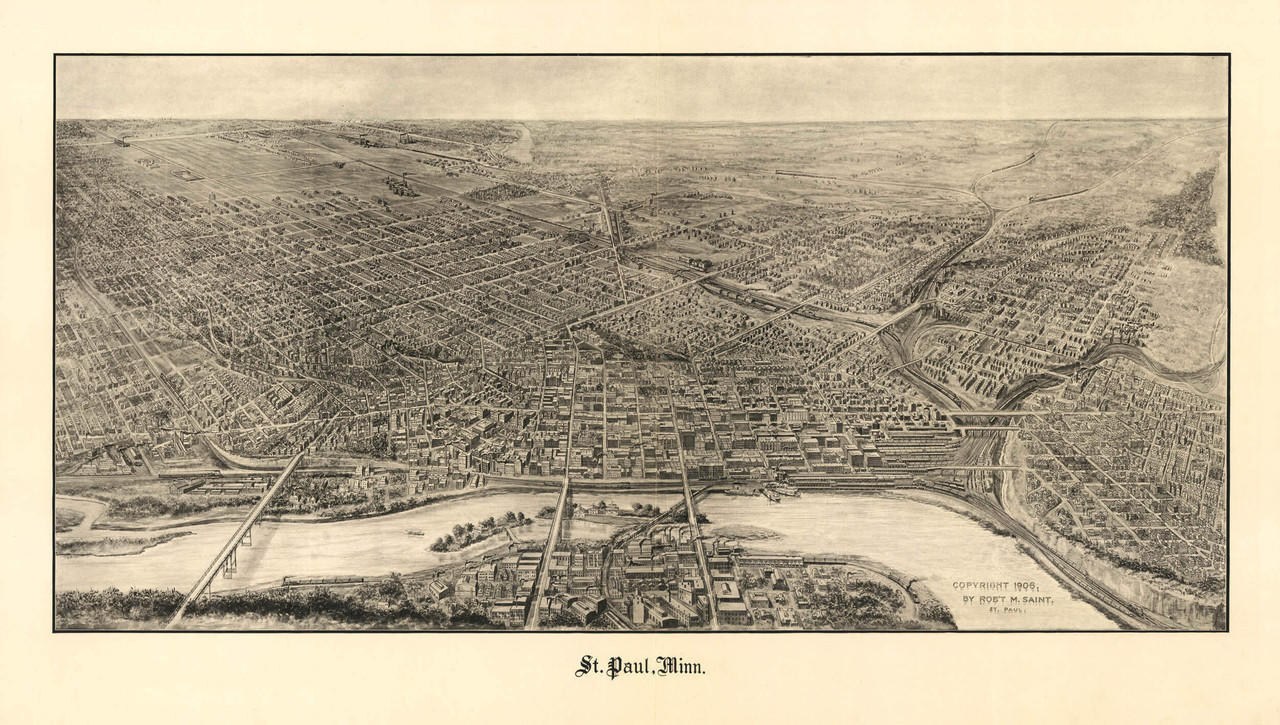 Historic Map - St. Paul, MN - 1906, image 1, World Maps Online