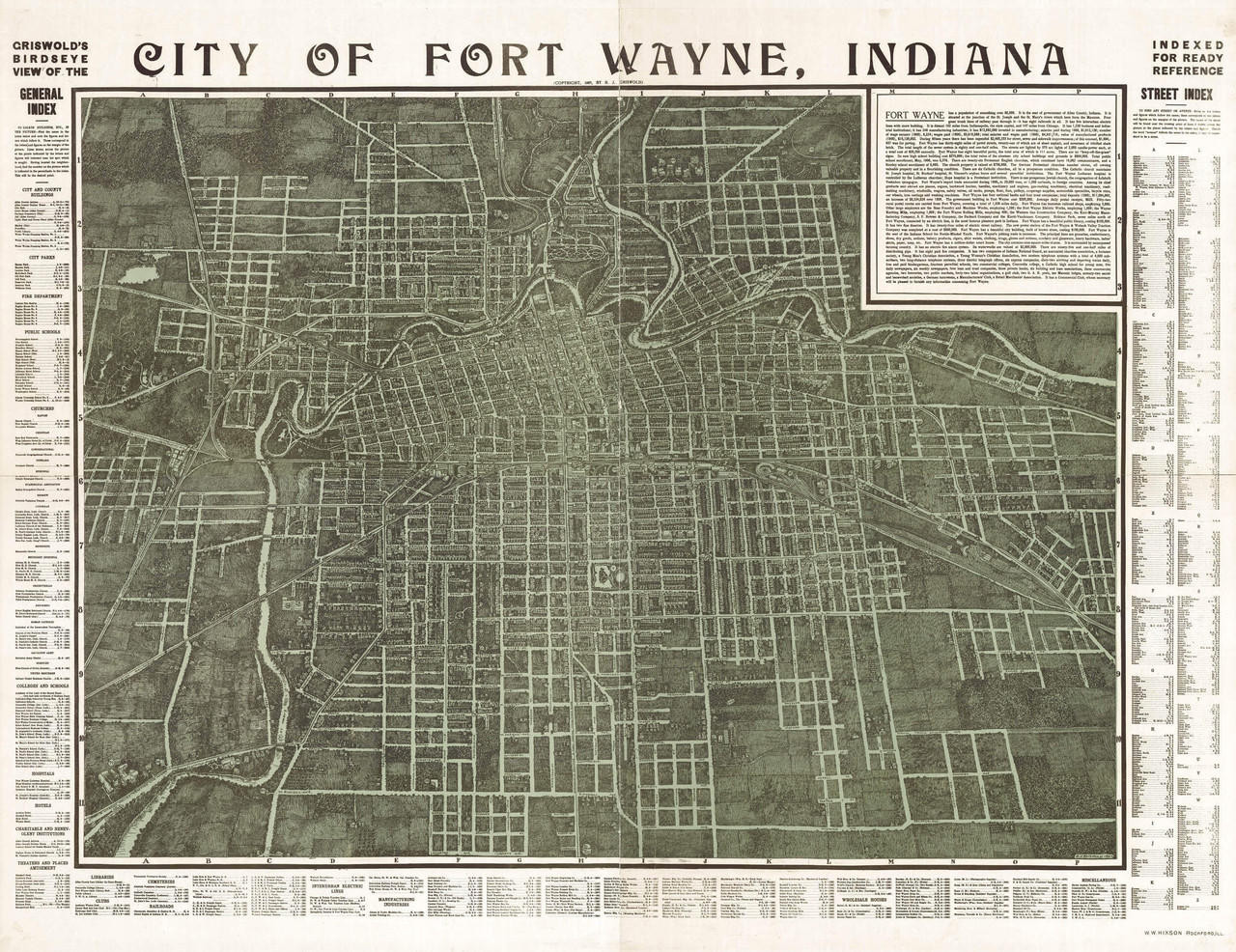 Historic Map - Fort Wayne, IN - 1907, image 1, World Maps Online