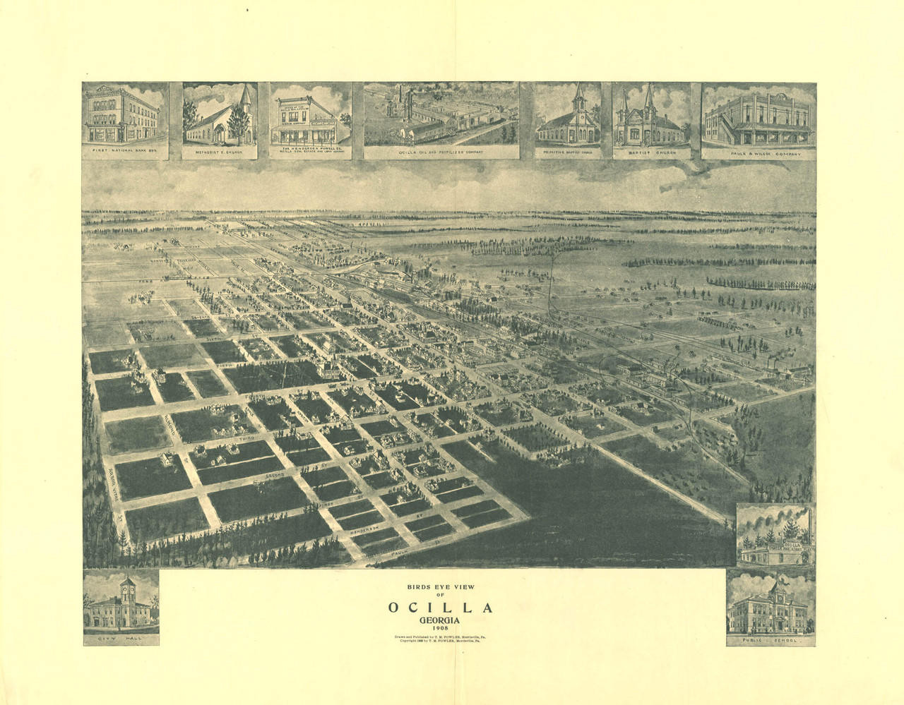 Historic Map - Ocilla, GA - 1908, image 1, World Maps Online
