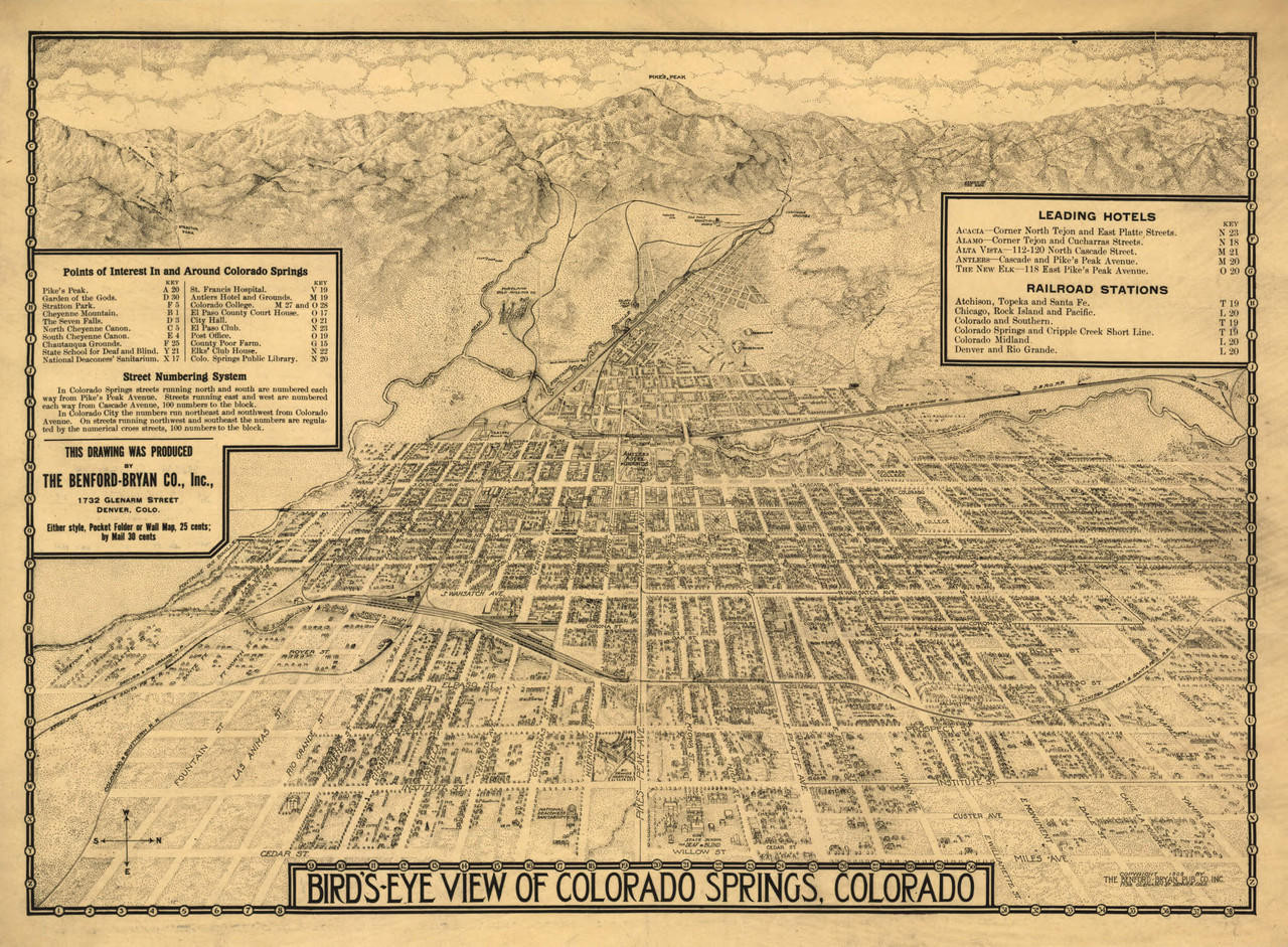 Historic Map - Colorado Springs, CO - 1909, image 1, World Maps Online