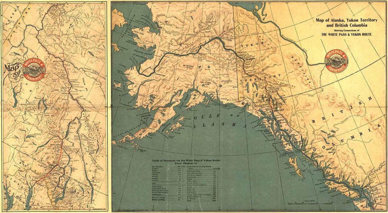 Historic Railroad Map of Alaska - 1904, image 1, World Maps Online