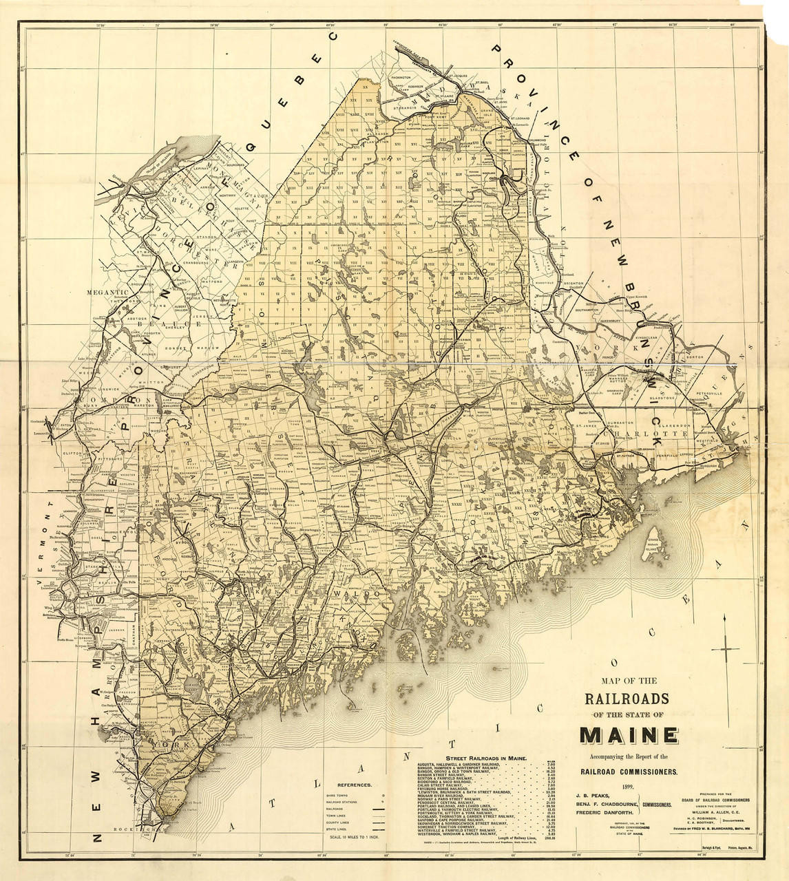 Historic Railroad Map of Maine - 1899, image 1, World Maps Online