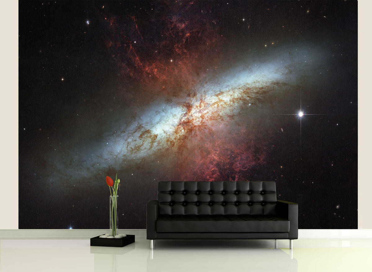Starburst Galaxy M82 Space Wall Mural, image 1, World Maps Online