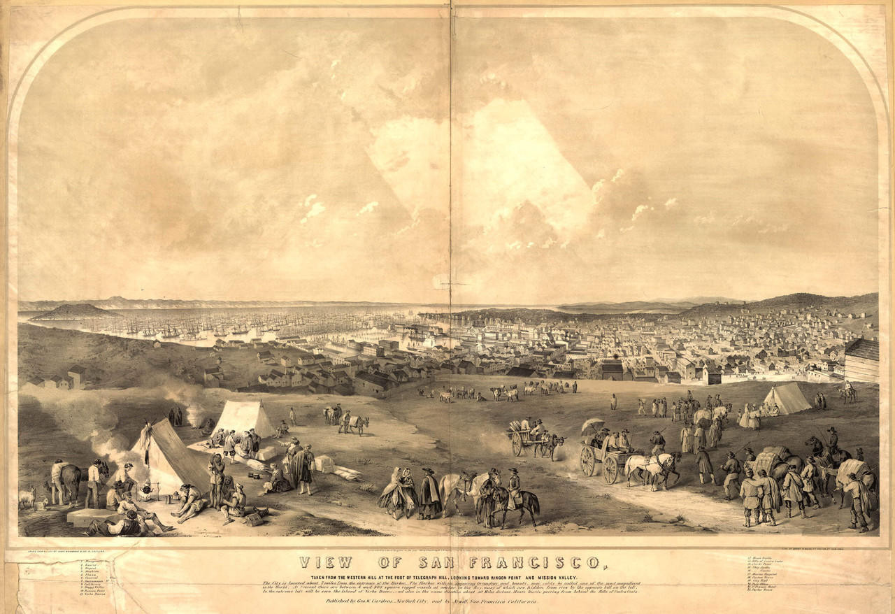 Historic Map - San Francisco, CA - 1851, image 1, World Maps Online