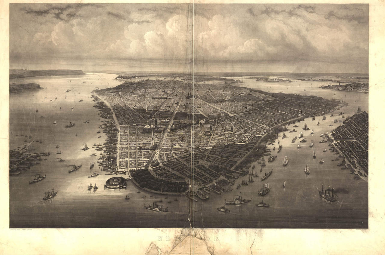 Historic Map - New York City, NY - 1851, image 1, World Maps Online