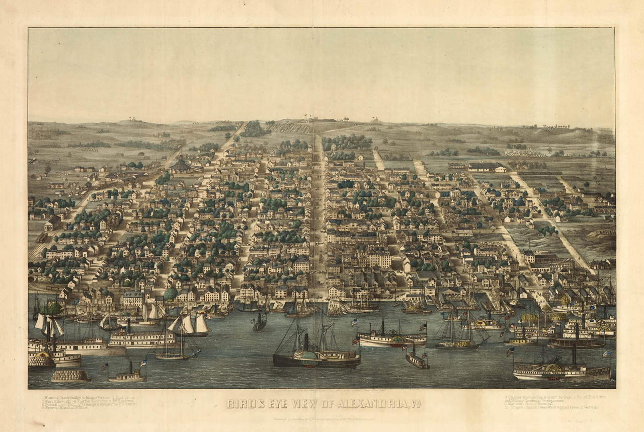 Historic Map - Alexandria, VA - 1863, image 1, World Maps Online
