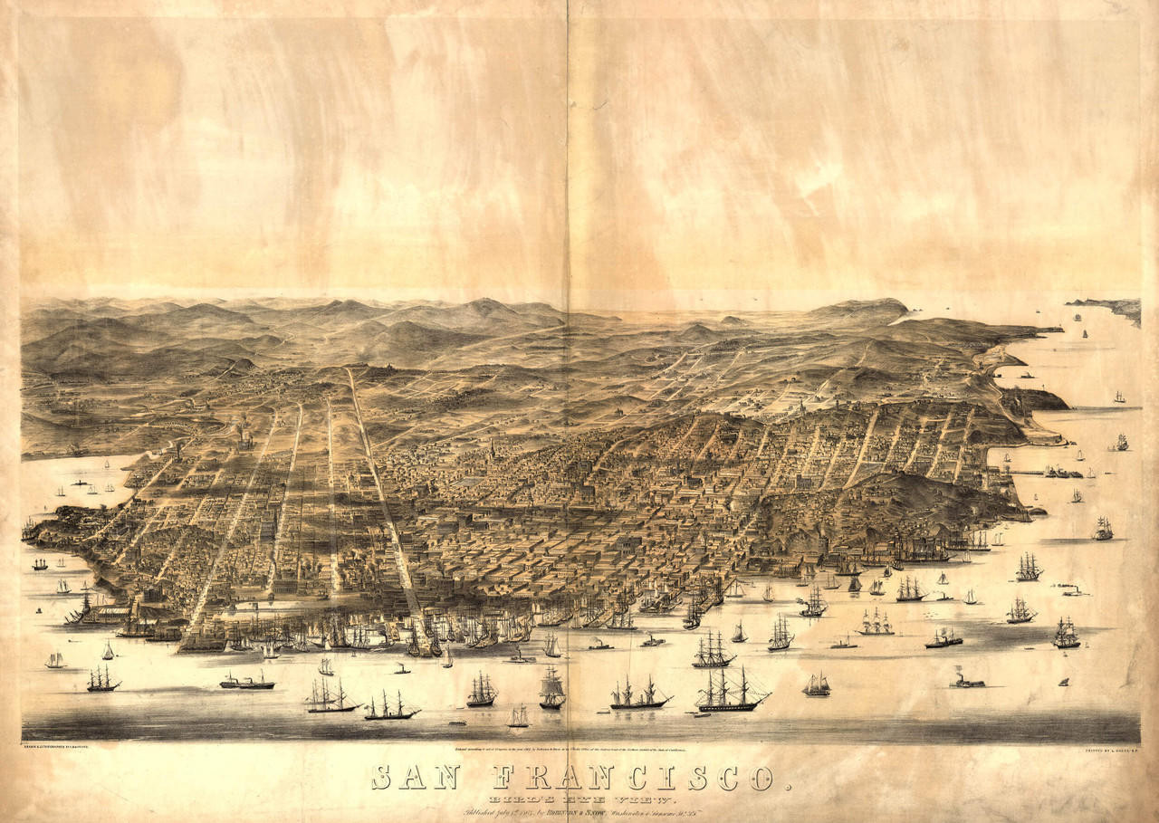Historic Map - San Francisco, CA - 1864, image 1, World Maps Online