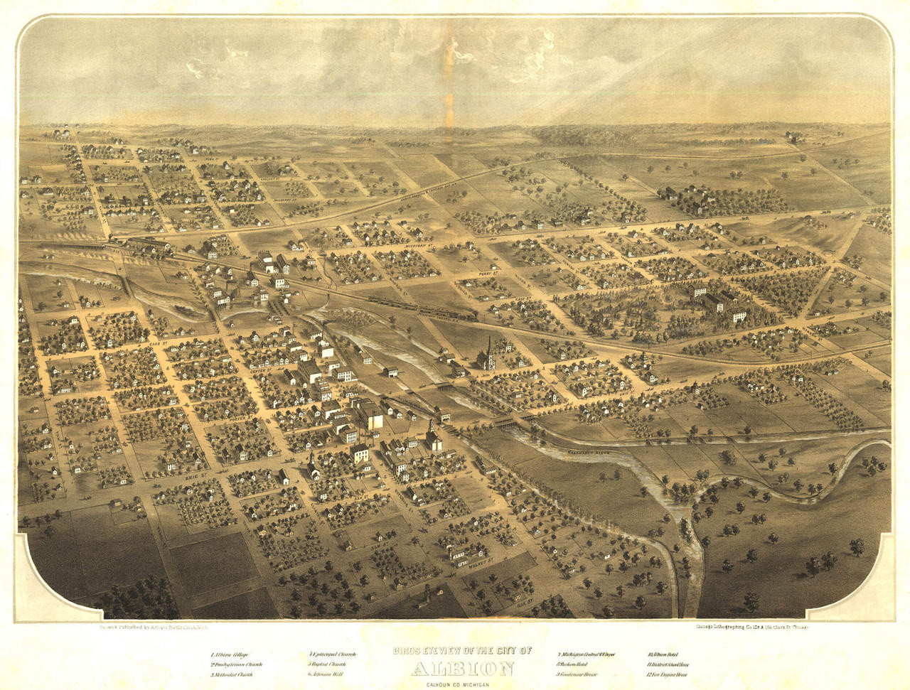Historic Map - Albion, MI - 1868, image 1, World Maps Online