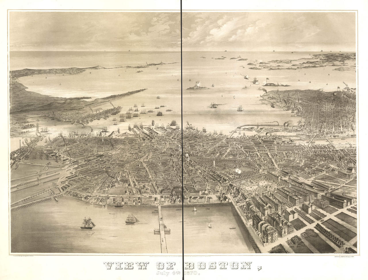 Historic Map - Boston, MA - 1870, image 1, World Maps Online